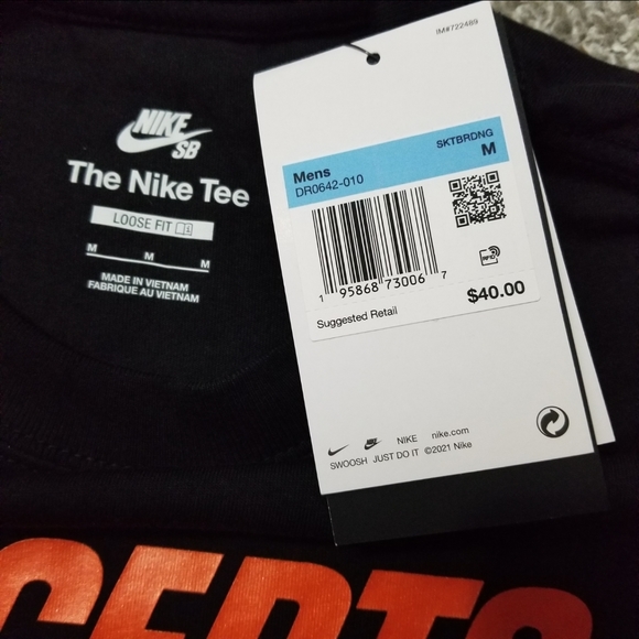 Nike Size Medium Men SB Concepts Black Orange Lobster T-Shirt Skate DR0642-010 - Picture 3 of 4